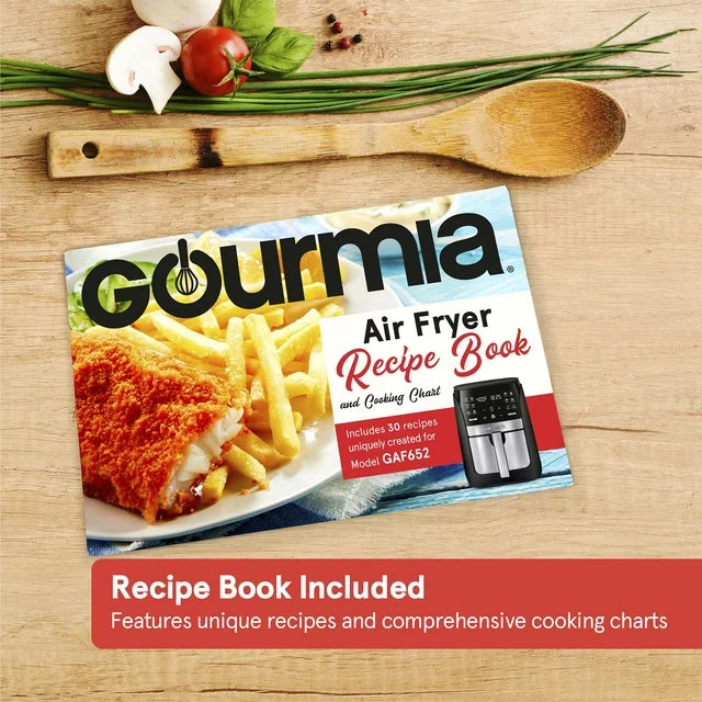 Gourmia 6 Qt Digital Air Fryer with Guided Cooking and 12 One-Touch Cooking Functions