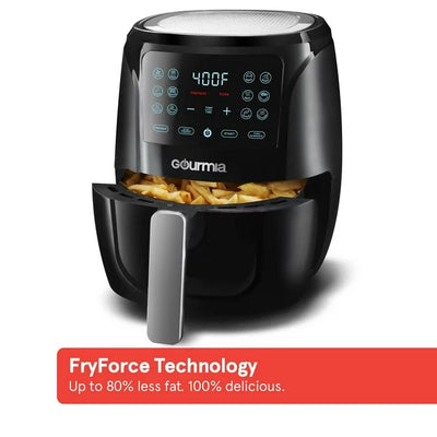 Gourmia 4 Qt Digital Air Fryer with Guided Cooking, Black