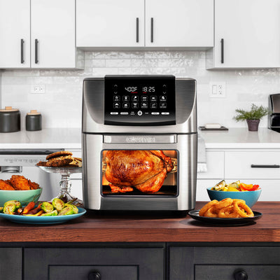 Gourmia All-in-One 14-Quart Air Fryer, Oven, Rotisserie, Dehydrator with 12 Cooking Functions