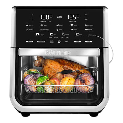 Gourmia All-in-One 14-Quart Air Fryer, Oven, Rotisserie, Dehydrator with 28 Cooking Presets