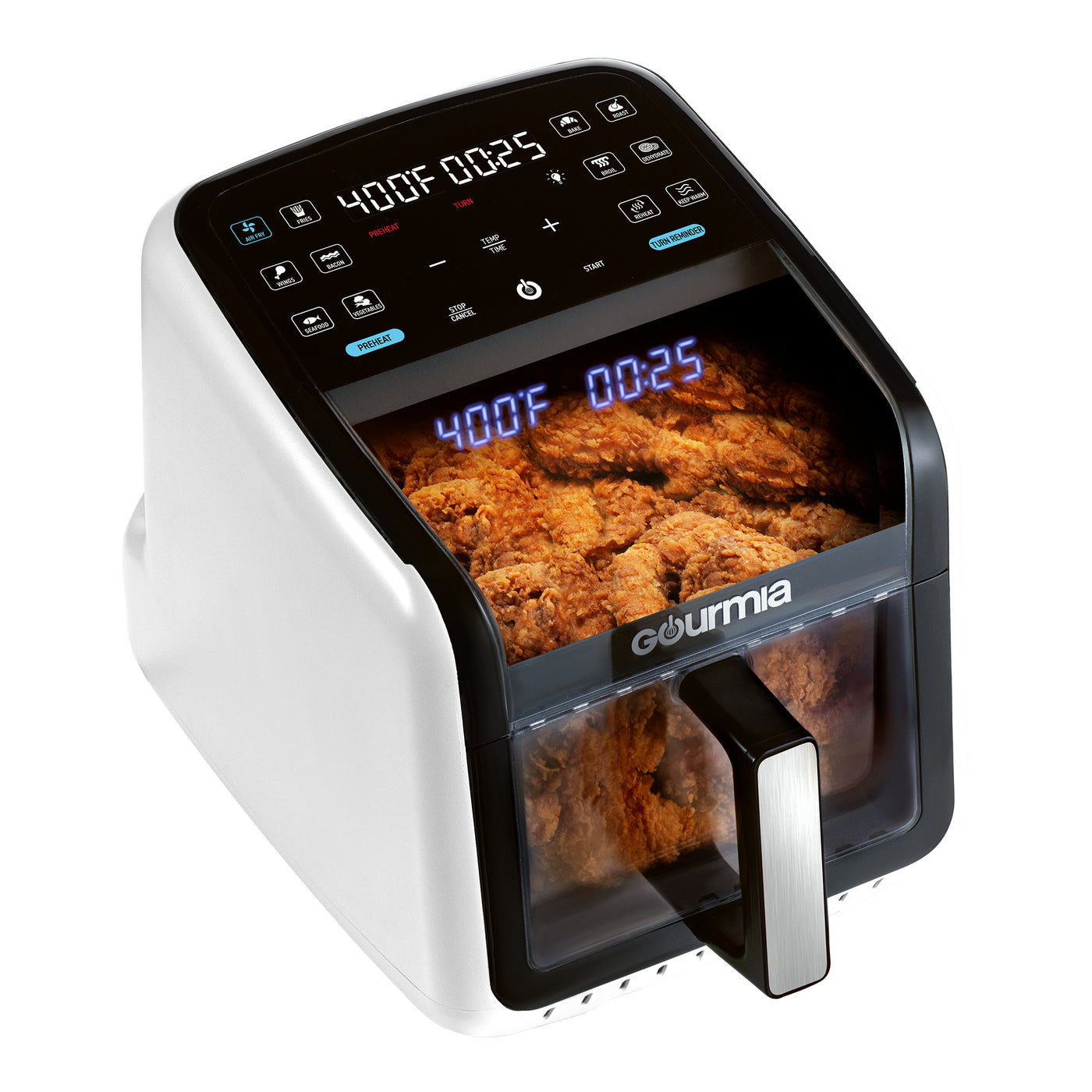 Gourmia 7-Quart Digital Air Fryer, with Glass Basket and 12-One Touch Cooking Presets