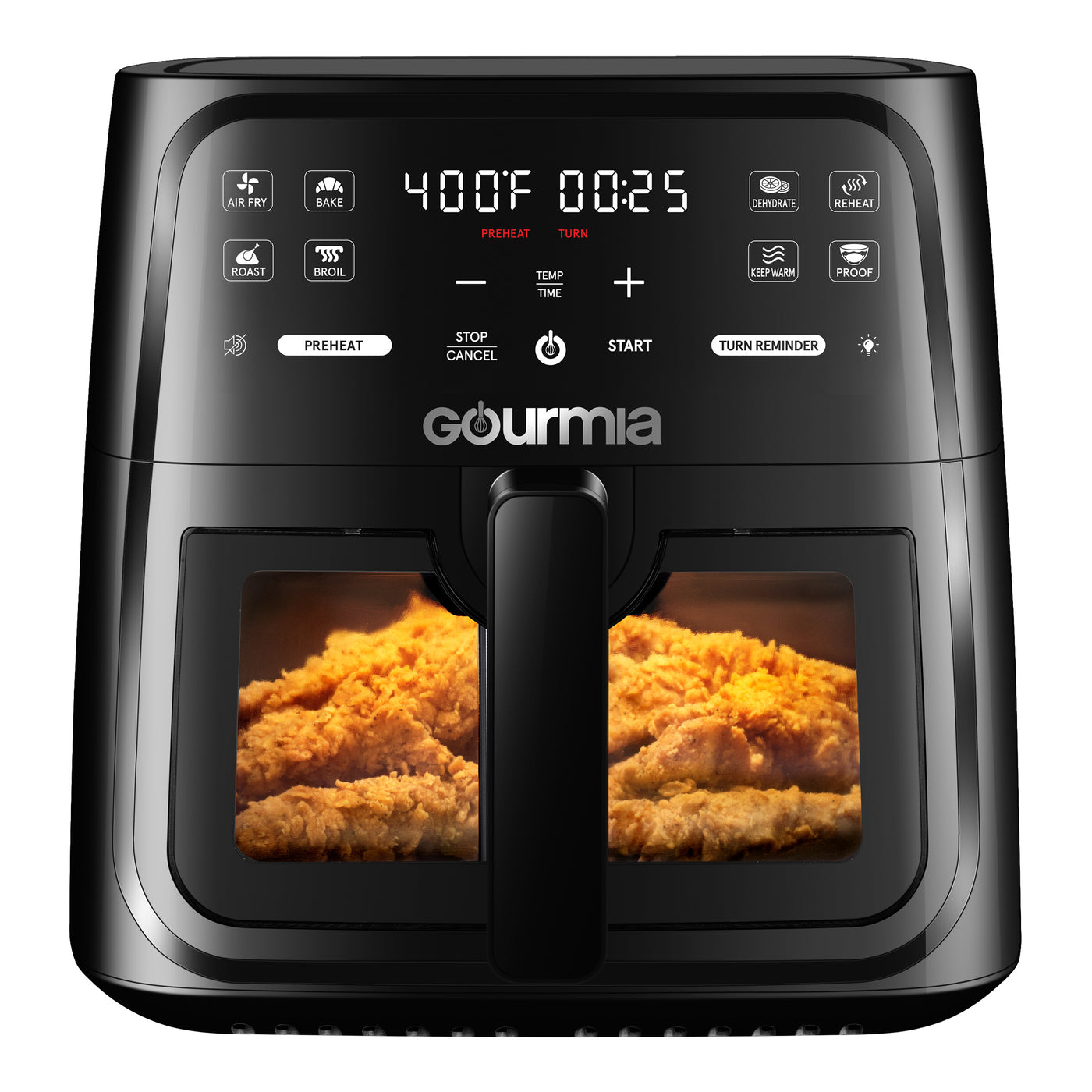 Gourmia 8-Quart Digital Window Air Fryer, with 8 One-Touch Functions