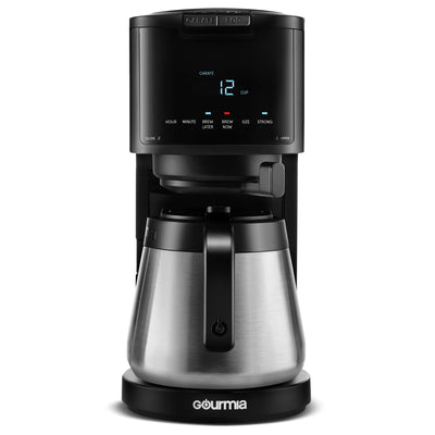 Gourmia 2-in-1 Single-Serve, K-Cup Pod Compatible + 12-Cup Coffee Maker, with Thermal Carafe