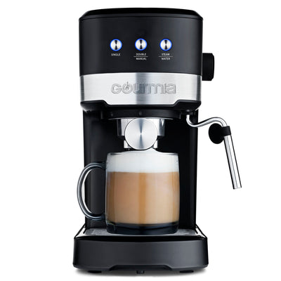 Gourmia 1.2L 15 Bar Espresso Maker with Powerful Frothing Wand Black