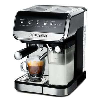 Gourmia 8-in-1 One-Touch Espresso, Cappuccino, Latte & Americano Maker with Automatic Frothing