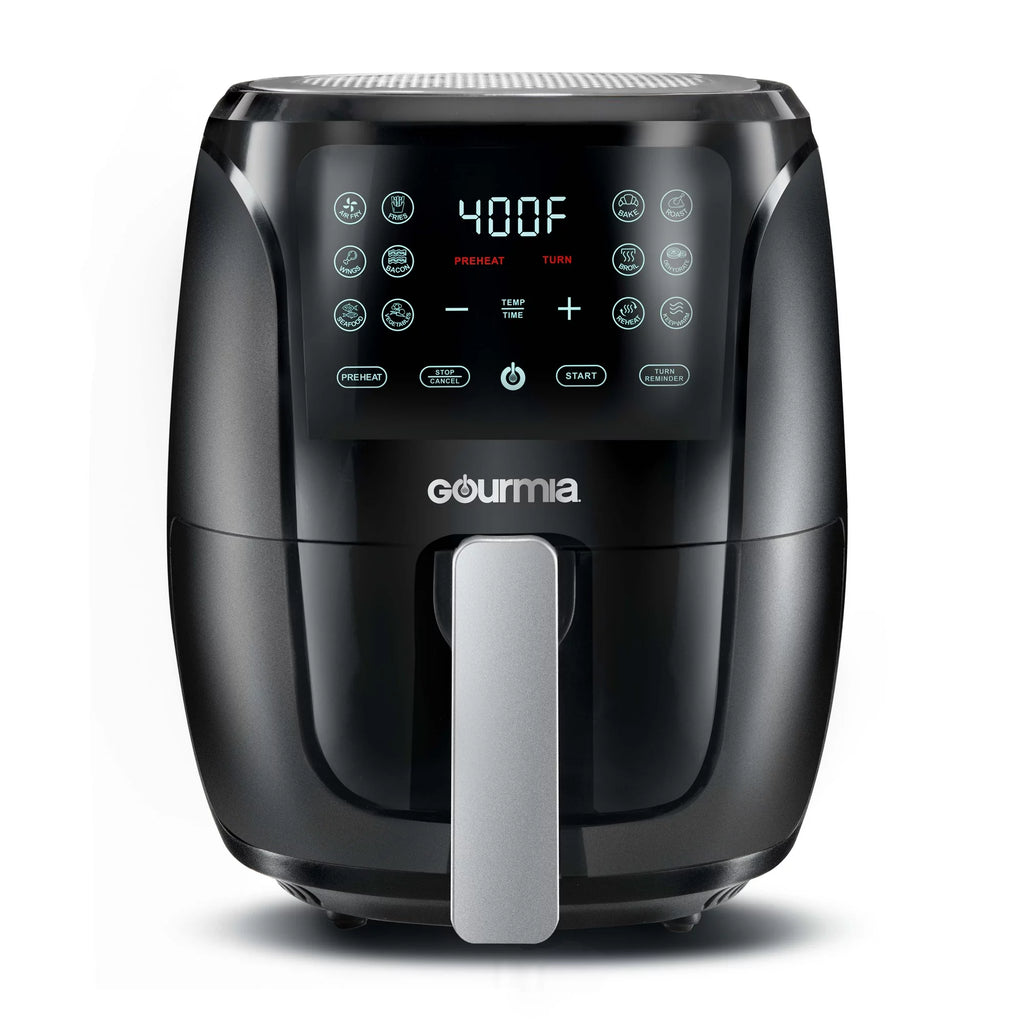 キッチン家電 GOURMIA DIGITL AIR FRYER Black Silver Gourmia 10-Qt. Dual Basket Digital Air Fryer with Smart