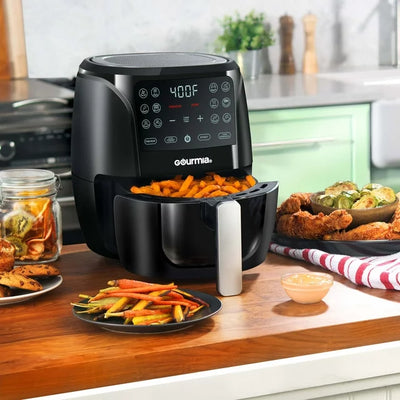 Gourmia 4 Qt Digital Air Fryer with Guided Cooking, Black